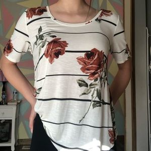 White floral top